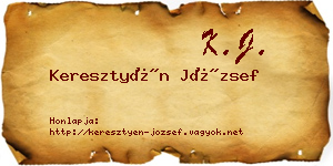 Keresztyén József névjegykártya